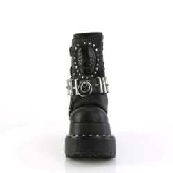 Demonia BEAR-150 Black Vegan Platform Women Boots