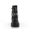 Demonia BEAR-150 Black Vegan Platform Women Boots