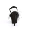 Pleaser ADORE-709F Black Vegan Suede Feather Sale Women