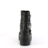 Demonia BEAR-150 Black Vegan Platform Women Boots