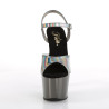 Pleaser ADORE-709HGCH Pewter Hologram Chrome Sale Women