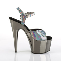 Pleaser ADORE-709HGCH Pewter Hologram Chrome Sale Women