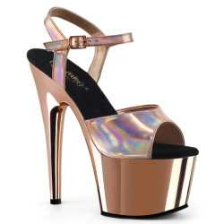 Pleaser ADORE-709HGCH Rose Gold Hologram Chrome Sale