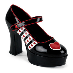 Funtasma QUEEN-55 Black White Red Patent Sale Women