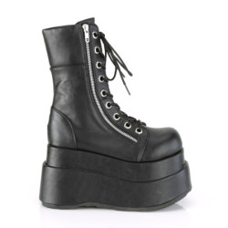 Demonia BEAR-265 Black Vegan Platform Women Boots
