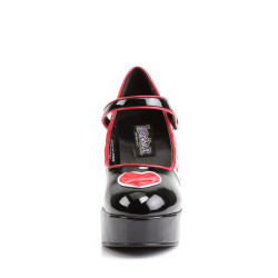 Funtasma QUEEN-55 Black White Red Patent Sale Women