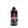Funtasma QUEEN-55 Black White Red Patent Sale Women