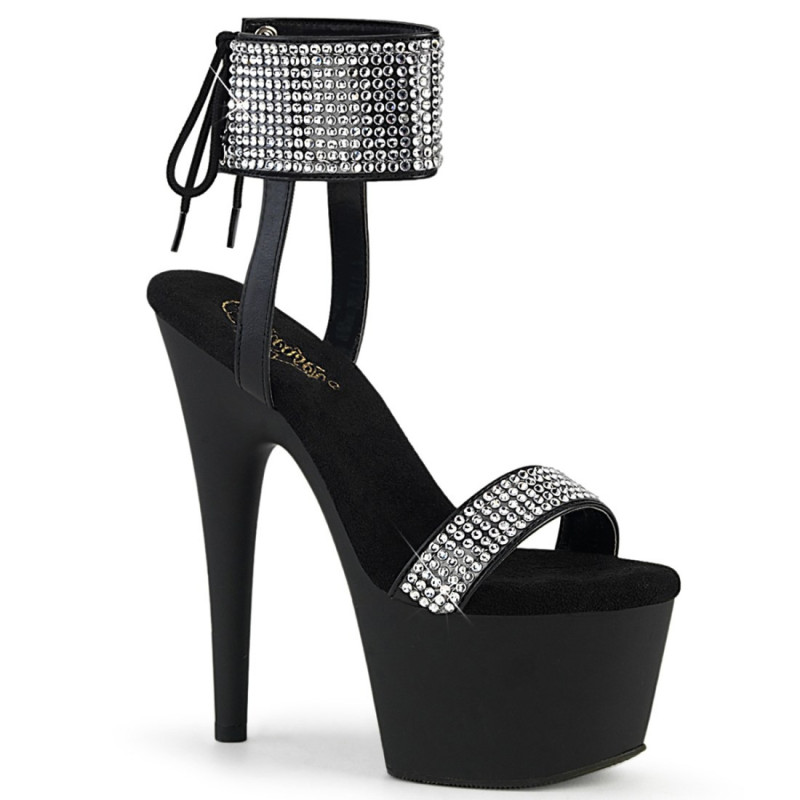 Pleaser ADORE-770 Black Vegan Leather Strass Sale Women Pleaser ADORE-770 Black Vegan Leather Strass Sale Women
