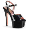 Pleaser ASPIRE-609TT Black Patent Rose Gold Chrome Sale