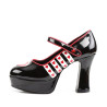 Funtasma QUEEN-55 Black White Red Patent Sale Women