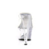 Pleaser BEAU-601 Clear Platform Heeled Wedge Mules Women
