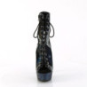 Pleaser BEJEWELED-1016-6 Black Hologram Patent Strass