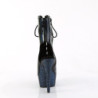 Pleaser BEJEWELED-1016-6 Black Hologram Patent Strass