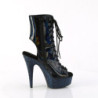 Pleaser BEJEWELED-1016-6 Black Hologram Patent Strass