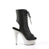 Pleaser BEJEWELED-1016-6 Black Vegan Leather Silver