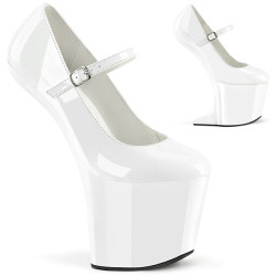 Pleaser CRAZE-880 White Patent Sale Women
