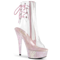 Pleaser DELIGHT-1018C Transparent Patent Glitter Sale