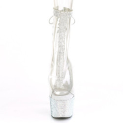 Pleaser BEJEWELED-1018C-2RS Transparent Silver Strass
