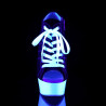 Pleaser DELIGHT-600SK-01 Black Canvas Neon White Sale