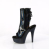 Pleaser BEJEWELED-1018DM-6 Black Hologram Patent Strass