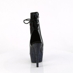 Pleaser BEJEWELED-1018DM-6 Black Hologram Patent Strass