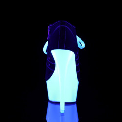 Pleaser DELIGHT-600SK-01 Black Canvas Neon White Sale