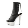 Pleaser BEJEWELED-1018DM-6 Black Vegan Leather Silver