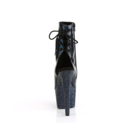 Pleaser BEJEWELED-1018DM-7 Black Hologram Patent Strass