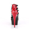 Pleaser DELIGHT-695 Black-Red Patent Sale Women
