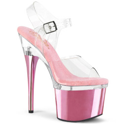 Pleaser ESTEEM-708 Transparent Rose Chrome Sale Women