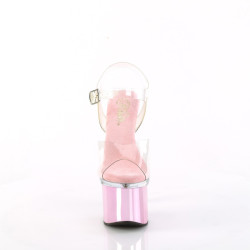 Pleaser ESTEEM-708 Transparent Rose Chrome Sale Women