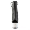 Pleaser BEJEWELED-1018DM-7 Black Vegan Leather Silver