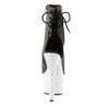 Pleaser BEJEWELED-1018DM-7 Black Vegan Leather Silver