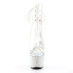 Pleaser BEJEWELED-1018DM-7 Transparent Silver Strass