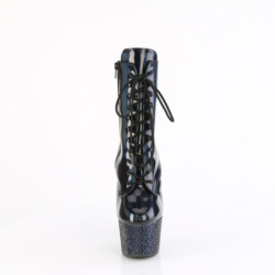 Pleaser BEJEWELED-1020-7 Black Hologram Patent Strass