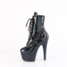 Pleaser BEJEWELED-1020-7 Black Hologram Patent Strass