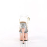 Pleaser ESTEEM-708 Transparent Rose Gold Chrome Sale
