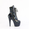 Pleaser BEJEWELED-1020-7 Black Hologram Patent Strass
