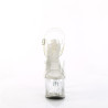Pleaser ESTEEM-708 Transparent Silver Chrome Sale Women