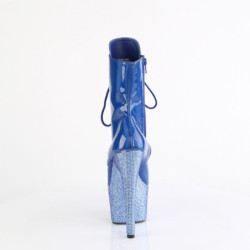 Pleaser BEJEWELED-1020-7 Blue Hologram Patent Strass