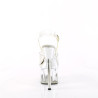 Pleaser ESTEEM-708 Transparent Silver Chrome Sale Women