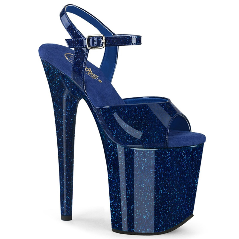 Pleaser FLAMINGO-809GP Blue Glitter Patent Sale Women Pleaser FLAMINGO-809GP Blue Glitter Patent Sale Women