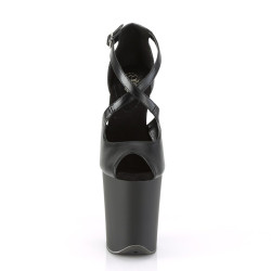Pleaser FLAMINGO-821 Black Vegan Leather Sale Women