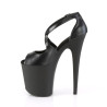 Pleaser FLAMINGO-821 Black Vegan Leather Sale Women