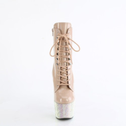 Pleaser BEJEWELED-1020-7 Nude Hologram Patent Strass