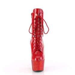 Pleaser BEJEWELED-1020-7 Red Hologram Patent Strass