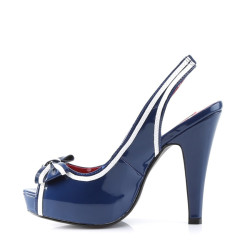 Pin Up Couture BETTIE-05 Blue Patent Sale Women