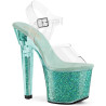 Pleaser LOVESICK-708SG Transparent Baby Blue Glitter