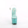Pleaser LOVESICK-708SG Transparent Baby Blue Glitter