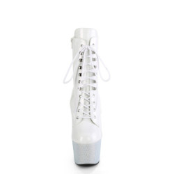 Pleaser BEJEWELED-1020-7 White Hologram Patent Strass